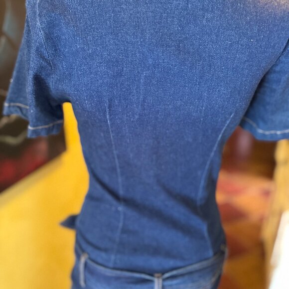 Frankie B. Vintage 90s Denim Jumpsuit | Medium - Picture 11 of 15